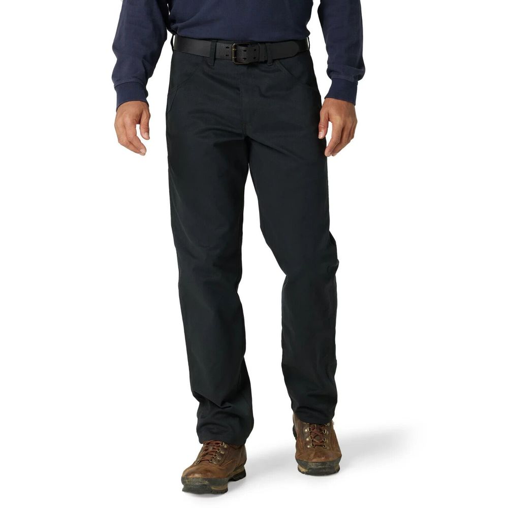 Wrangler Workwear Mens Relaxed Fit Black Pants Size 36 x 34 NEW